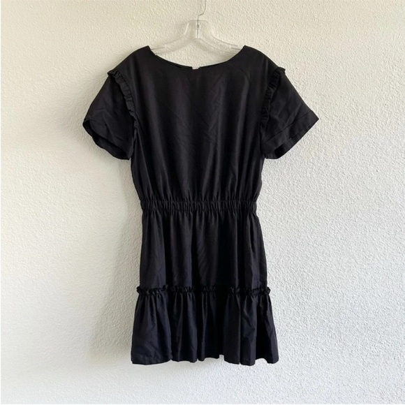 Alice + Olivia Garner Ruffle Mini Dress Black - Picture 5 of 10